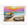 Beach Boat - Square Diamond - 50x40cm