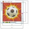 Shining Football - Full Round Diamond - 30x30cm