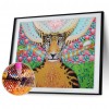 Leopard Angel Cartoon - Full Round Diamond - 50x40cm
