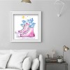 DIY 5D Shoes Flower in Rain Full Round Diamond Painting Kit for Home Decor