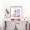 DIY 5D Shoes Flower in Rain Full Round Diamond Painting Kit for Home Decor