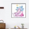 DIY 5D Shoes Flower in Rain Full Round Diamond Painting Kit for Home Decor