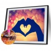 DIY Abstract Heart 5D Bead Craft Mosaic Picture Full Drill Diamond Painting