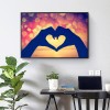 DIY Abstract Heart 5D Bead Craft Mosaic Picture Full Drill Diamond Painting