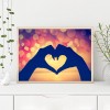 DIY Abstract Heart 5D Bead Craft Mosaic Picture Full Drill Diamond Painting