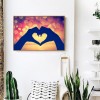 DIY Abstract Heart 5D Bead Craft Mosaic Picture Full Drill Diamond Painting
