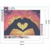 DIY Abstract Heart 5D Bead Craft Mosaic Picture Full Drill Diamond Painting