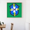 CBF Soccer Logo - Full Round Diamond - 30x30cm