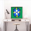 CBF Soccer Logo - Full Round Diamond - 30x30cm