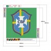 CBF Soccer Logo - Full Round Diamond - 30x30cm