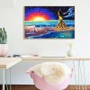 Bonfire on the Beach s - Full Round Diamond - 40x30cm