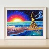 Bonfire on the Beach s - Full Round Diamond - 40x30cm