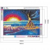Bonfire on the Beach s - Full Round Diamond - 40x30cm