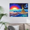 Bonfire on the Beach s - Full Round Diamond - 40x30cm