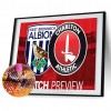 Charlton Football Logo - Full Round Diamond - 40x30cm