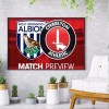 Charlton Football Logo - Full Round Diamond - 40x30cm