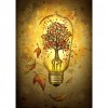 Lamp And Tree - Full Round Diamond - 30*40cm