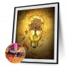 Lamp And Tree - Full Round Diamond - 30*40cm