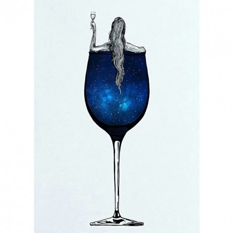 Mermaid Luminous Cup - Full Round Diamond - 30*40cm
