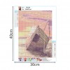 Small Wooden Boat In The Storm - Full Round Diamond - 30*40cm