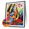 Shiva Statue s - Full Round Diamond - 30x40cm