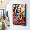 Shiva Statue s - Full Round Diamond - 30x40cm