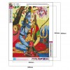Shiva Statue s - Full Round Diamond - 30x40cm