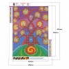 Rotate Life Tree - Full Round Diamond - 30x40cm