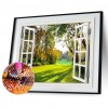 Hill Outside The Stereo Window - Full Round Diamond - 40*30cm
