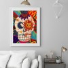 Graffiti Skull - Full Round Diamond - 30x40cm