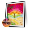 30x40cm Beach Women - Full Round Diamond - 30x40cm