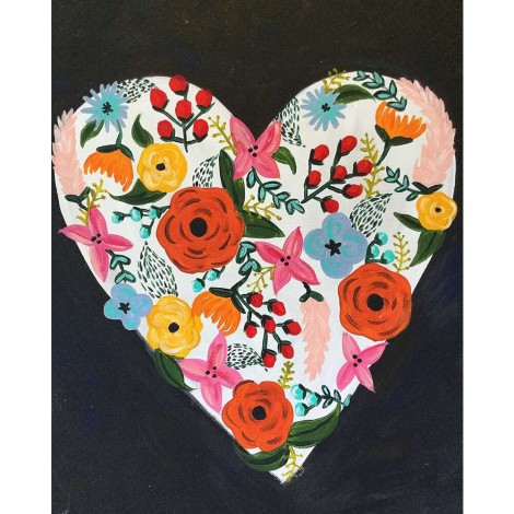 Heart - Full Round Diamond - 30x40cm