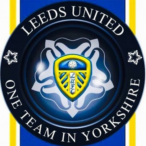 Leeds United Logo 50x40cm - Full Round Diamond - 50x40cm
