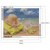 Beach Hat - Full Square Diamond - 50x40cm