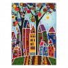 Abstract Cabin Night Luminous - Full Round Diamond - 30x40cm