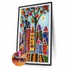 Abstract Cabin Night Luminous - Full Round Diamond - 30x40cm