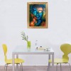 Buddha Religous - Partial Round Diamond - 30x40cm