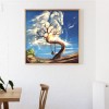 Swinging Girl 5D DIY Full Round Drill Diamond Painting Landscape Mosaic Kit