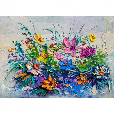 Flower Plant s - Full Round Diamond - 40x30cm