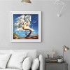 Swinging Girl 5D DIY Full Round Drill Diamond Painting Landscape Mosaic Kit