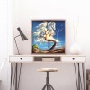 Swinging Girl 5D DIY Full Round Drill Diamond Painting Landscape Mosaic Kit