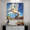 Swinging Girl 5D DIY Full Round Drill Diamond Painting Landscape Mosaic Kit