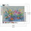 Flower Plant s - Full Round Diamond - 40x30cm