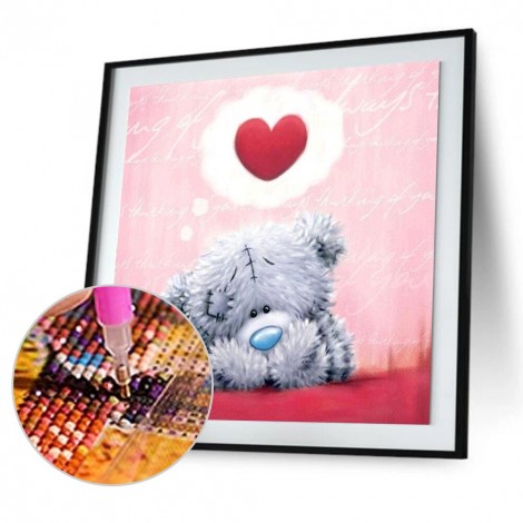 DIY5D Heart Bear Diamond Painting