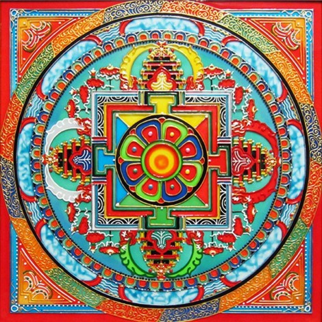 Abstract - Full Round Diamond - 30x30cm