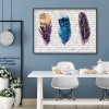Feather - Full Round Diamond - 40*30cm