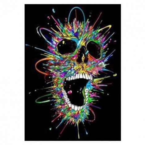 Skull - Full Round Diamond - 30x40cm