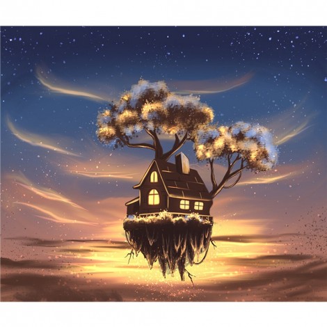 5D DIY Diamond Painting Kits Warm Cabin Full Round Drill Picture Handicraft