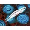 Spiral Feathers - Full Round Diamond - 40x30cm