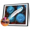 Spiral Feathers - Full Round Diamond - 40x30cm